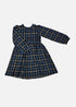 Full Sleeves Blue Checked Dress